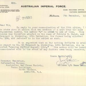 Soldier packet page