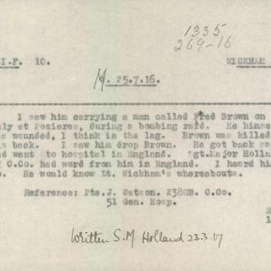 Soldier packet page