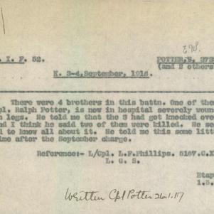 Soldier packet page