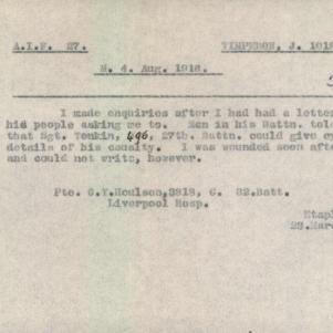 Soldier packet page