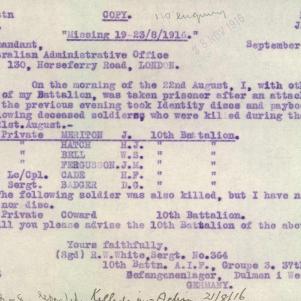 Soldier packet page