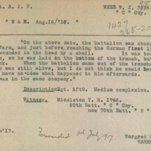 Soldier packet page
