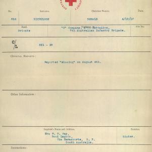 Soldier packet page