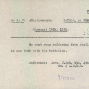 Soldier packet page