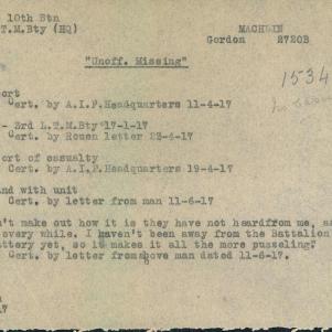 Soldier packet page