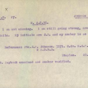 Soldier packet page