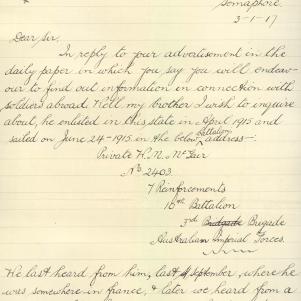 Soldier packet page
