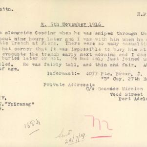 Soldier packet page
