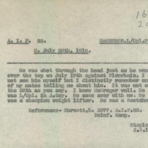 Soldier packet page