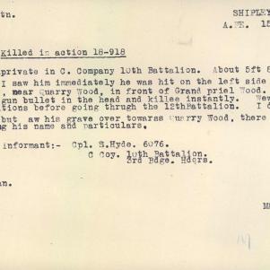Soldier packet page