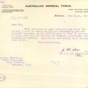 Soldier packet page