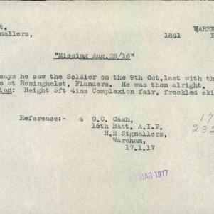 Soldier packet page