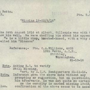 Soldier packet page