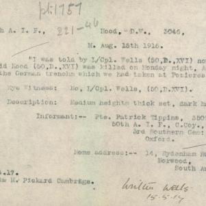 Soldier packet page