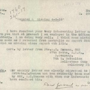 Soldier packet page
