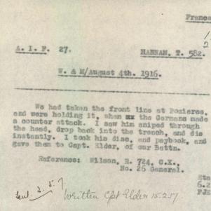 Soldier packet page