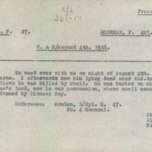 Soldier packet page