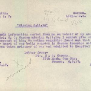Soldier packet page