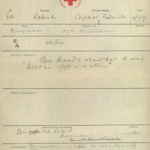 Soldier packet page