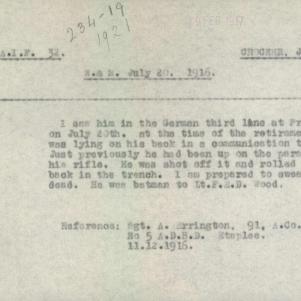 Soldier packet page