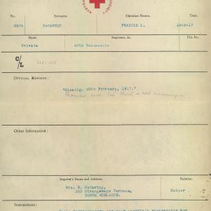 Soldier packet page