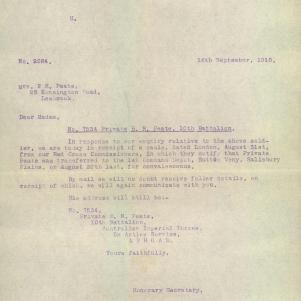 Soldier packet page