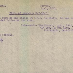 Soldier packet page