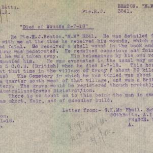 Soldier packet page