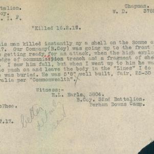 Soldier packet page
