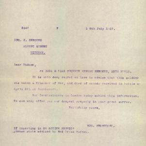 Soldier packet page