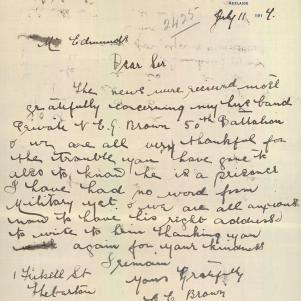 Soldier packet page