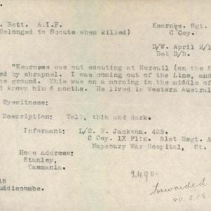 Soldier packet page