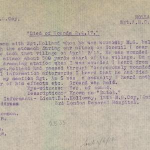 Soldier packet page