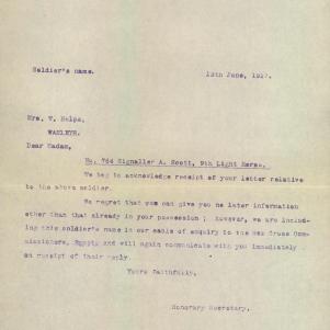 Soldier packet page