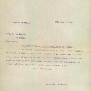 Soldier packet page