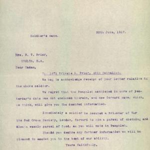 Soldier packet page