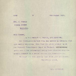 Soldier packet page