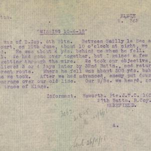 Soldier packet page