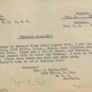 Soldier packet page