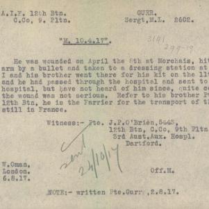 Soldier packet page