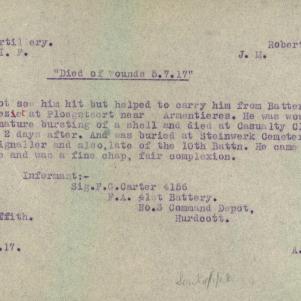 Soldier packet page
