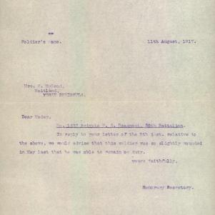 Soldier packet page