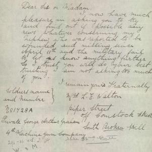 Soldier packet page
