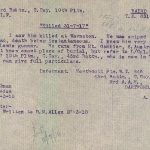 Soldier packet page