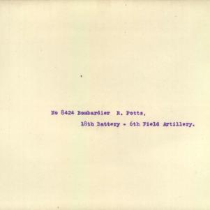 Soldier packet page