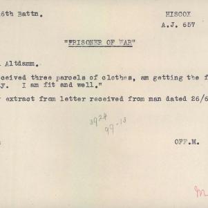 Soldier packet page