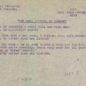 Soldier packet page