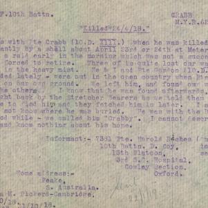 Soldier packet page