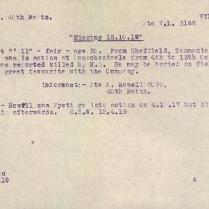 Soldier packet page