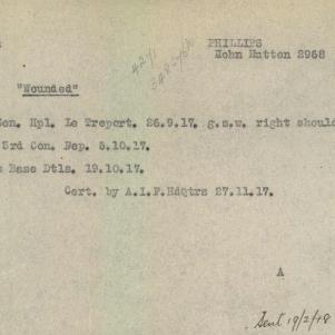 Soldier packet page